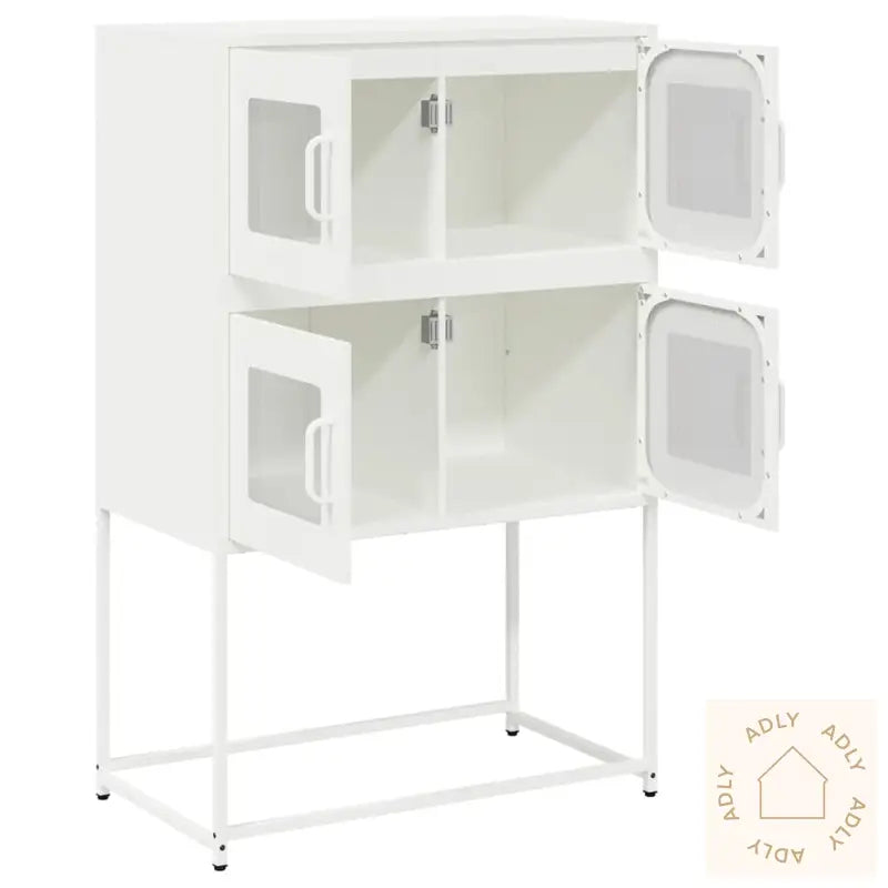Highboard Hvit 68X39X107 Cm Stål
