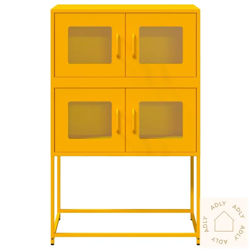 Highboard Sennep Gul 68X39X107 Cm Stål