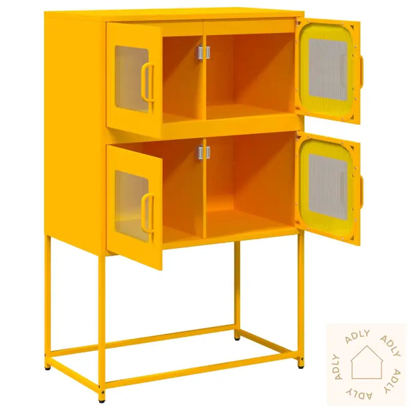 Highboard Sennep Gul 68X39X107 Cm Stål