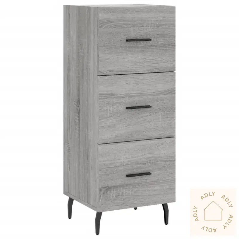 Highboard Grå Sonoma 34,5X34X180 Cm Konstruert Tre