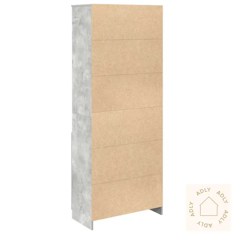 Highboard Betonggrå 70X35X180 Cm Konstruert Tre