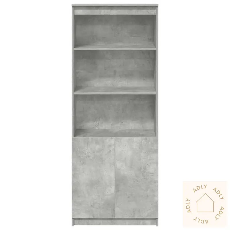 Highboard Betonggrå 70X35X180 Cm Konstruert Tre