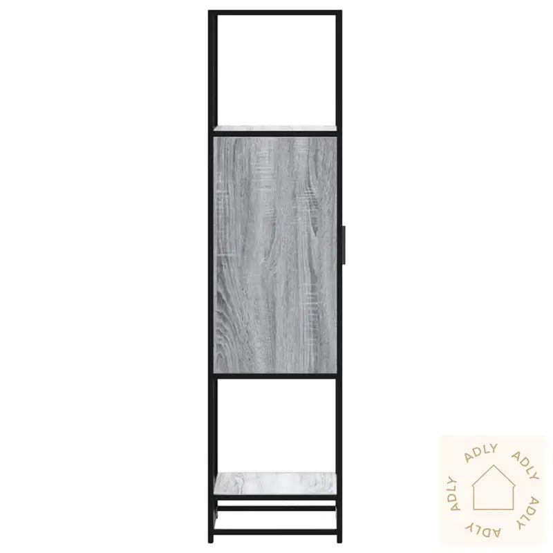 Highboard Grå Sonoma 35,5X35X139 Cm Konstruert Tre Og Metall