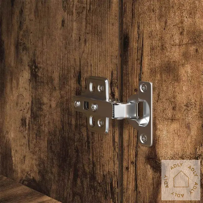 Highboard Røkt Eik 50X35X180 Cm Konstruert Tre