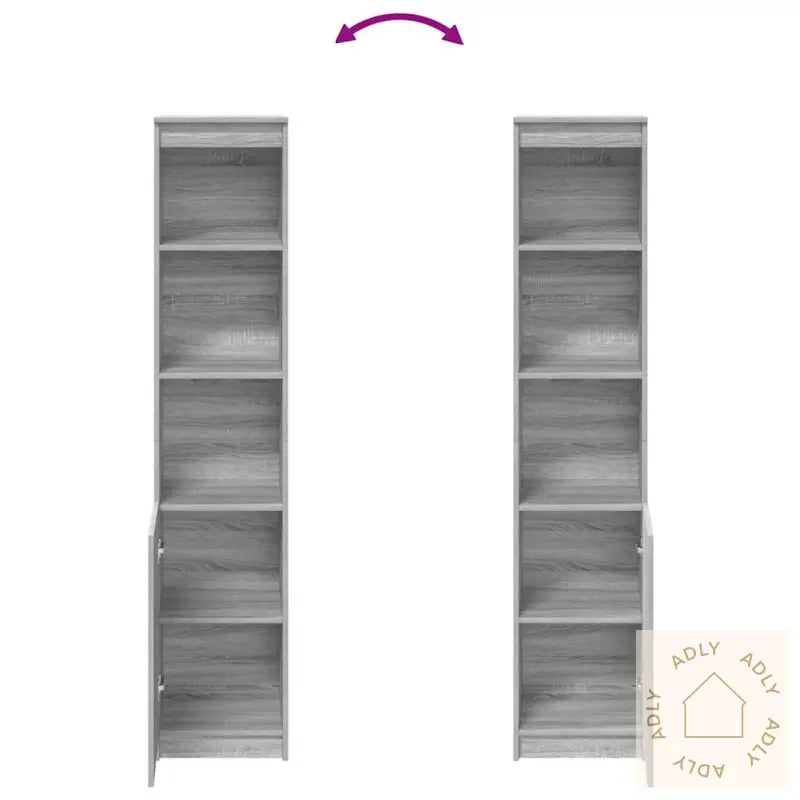 Høybord Grå Sonoma 37,5X35X180 Cm Konstruert Tre