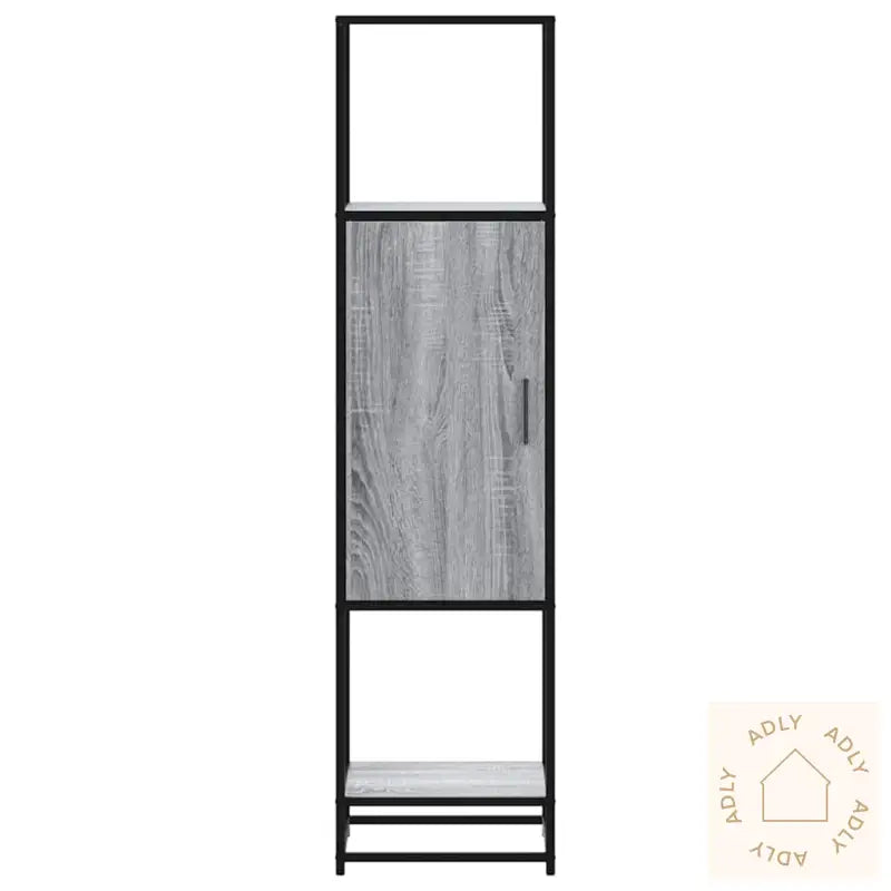 Highboard Grå Sonoma 35,5X35X139 Cm Konstruert Tre Og Metall