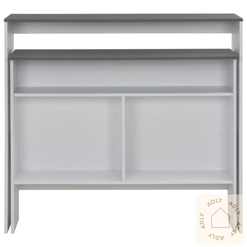 Barbord Med 2 Bordplater Hvit Og Grå 130X40X120 Cm