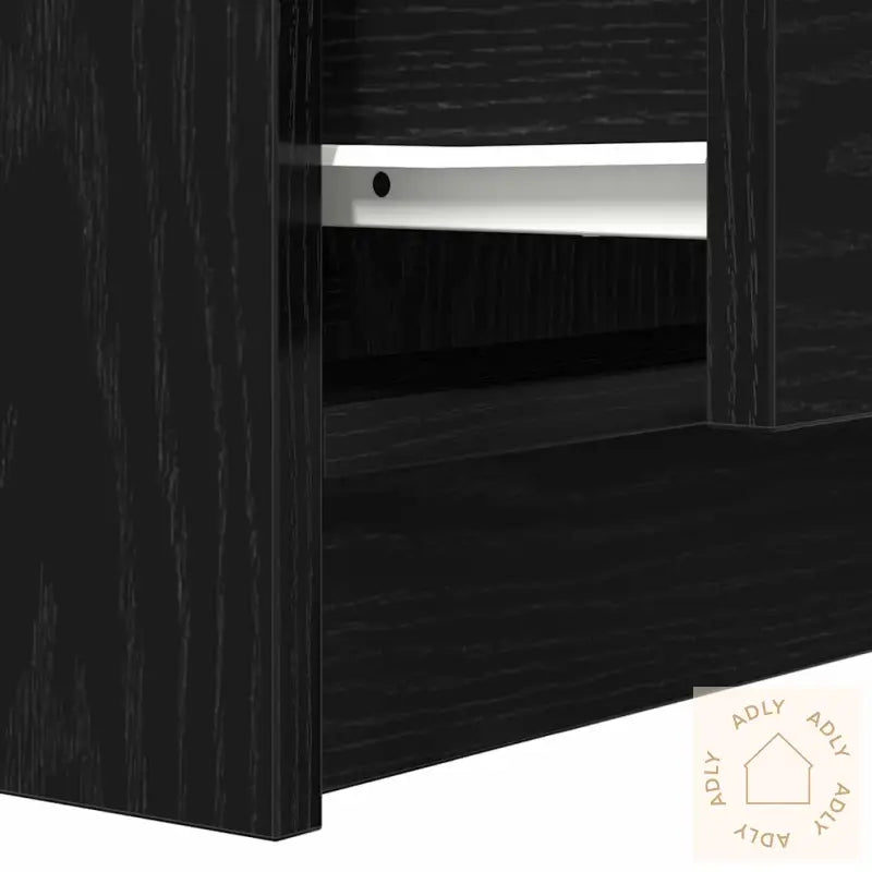 Nattskap Med 2 Skuffer 2 Stk Svart 38X34X80 Cm