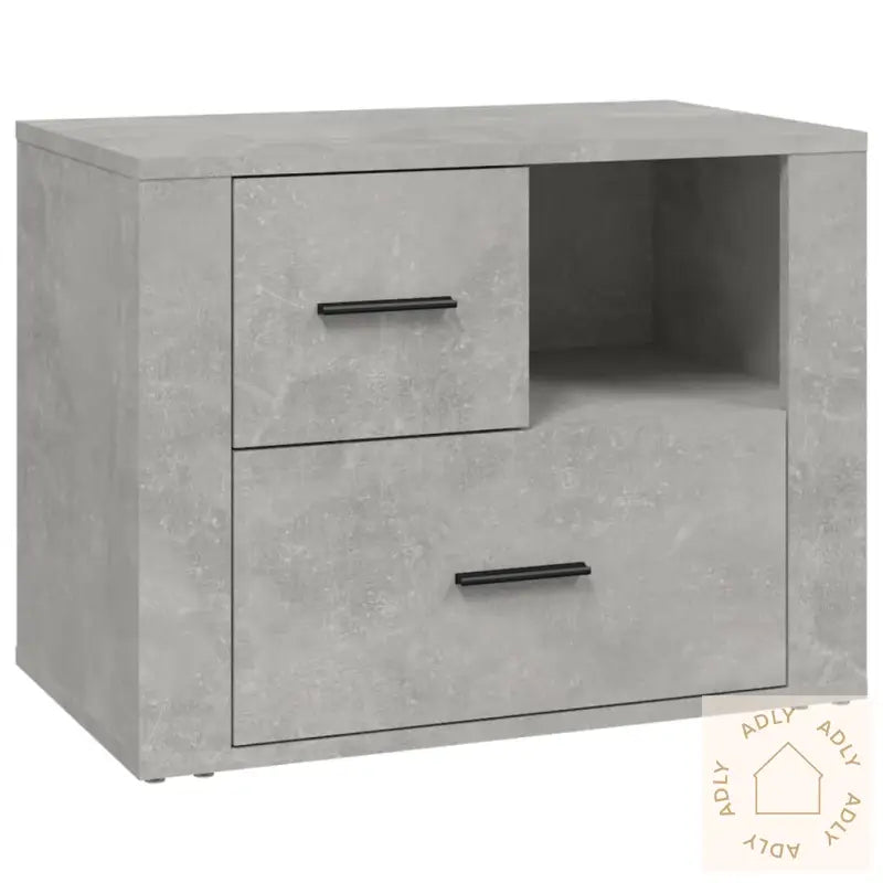 Nattbord Betonggrå 60X36X45 Cm Konstruert Tre