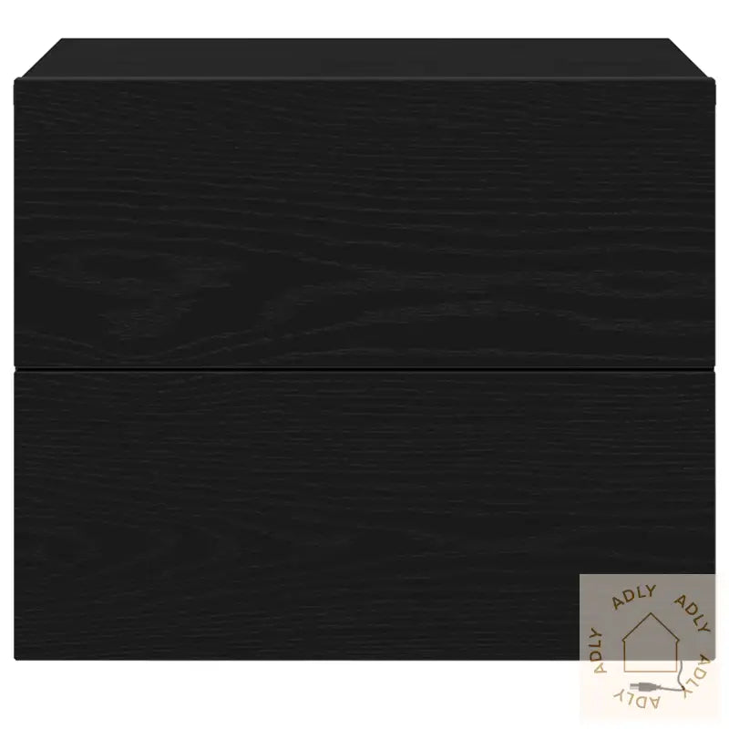 Nattbord Med Led Veggmontert Sort Eik 50X39X41 Cm