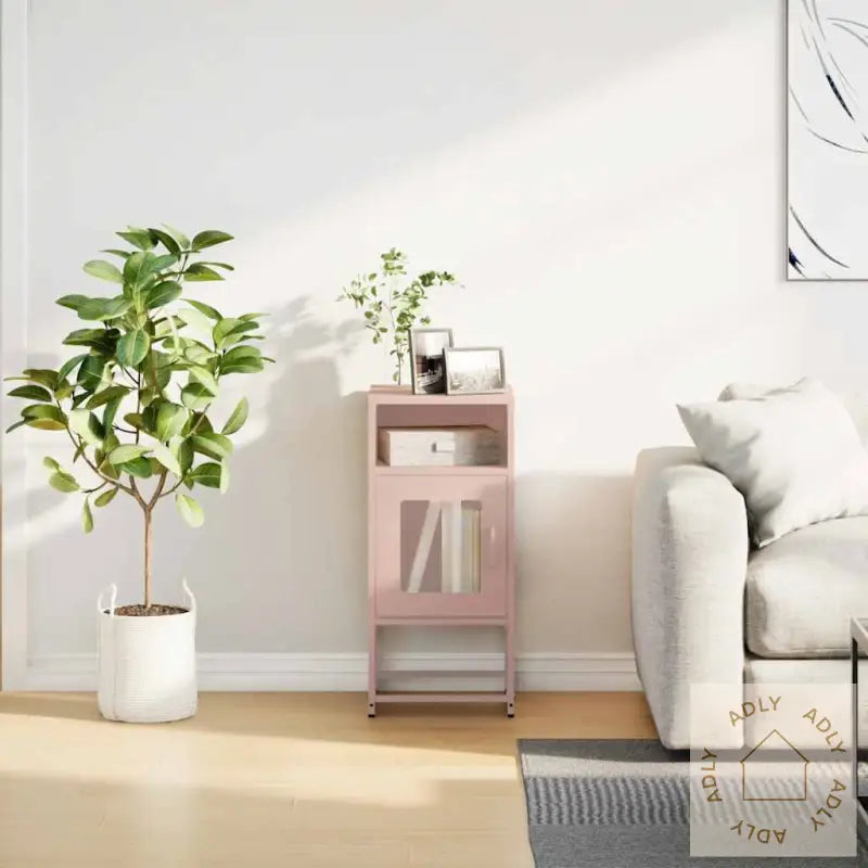 Nattskap Rosa 36X39X78 Cm Kaldvalset Stål