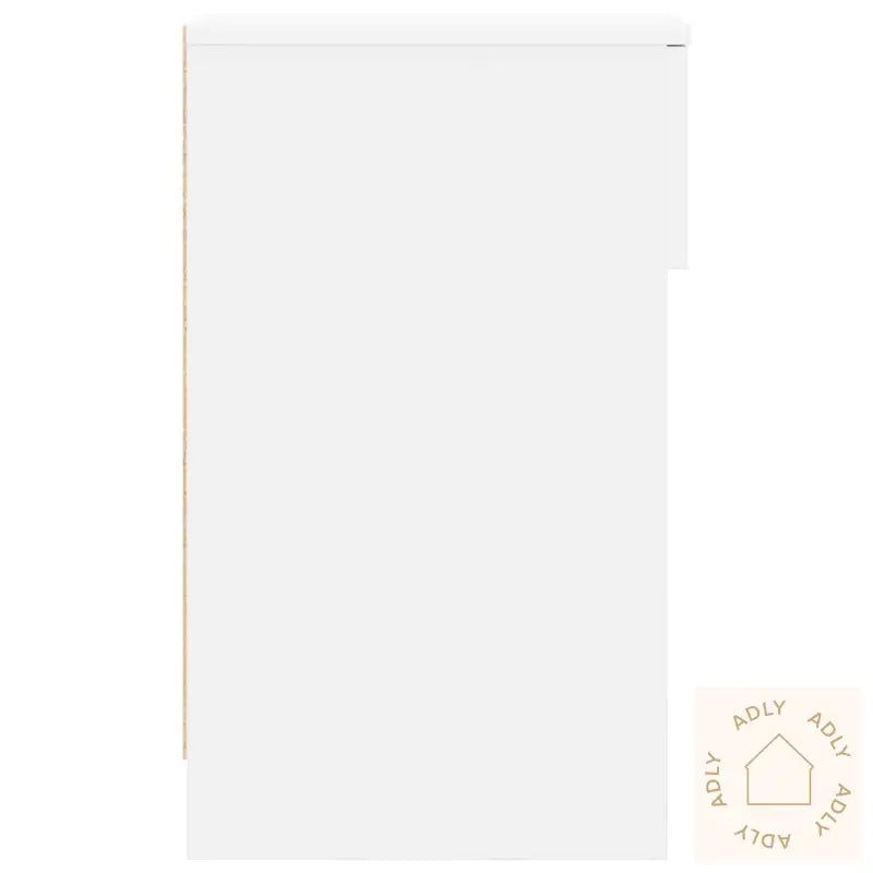 Nattbord Med Skuff Hvit 20X36X60 Cm