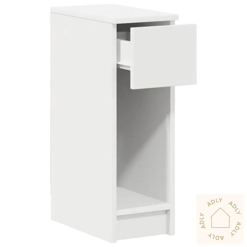 Nattbord Med Skuff Hvit 20X36X60 Cm