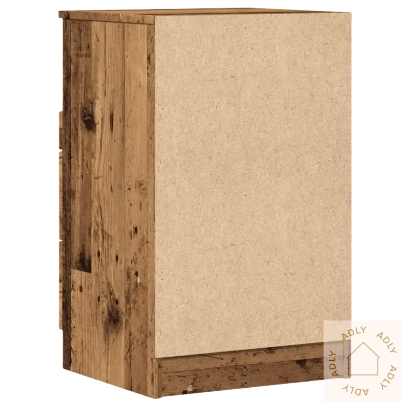 Tidløst design stilfullt nattbord med slitesterkt konstruert tre og particleboard bak