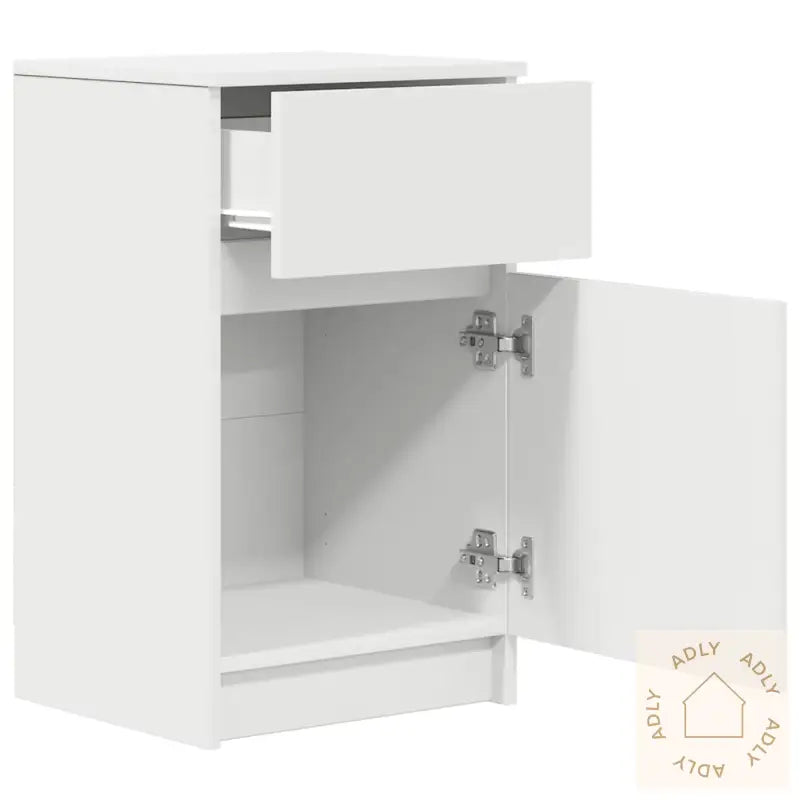 Nattbord 2 Stk Hvit 39X35X65 Cm Konstruert Tre