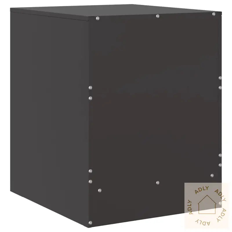 Nattbord 2 Stk Svart 34,5X39X44 Cm Stål