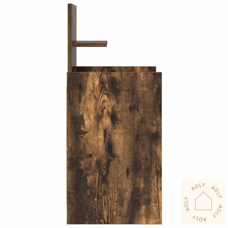 Nattbord Med 2 Skuffer Røkt Eik 38X34X80 Cm