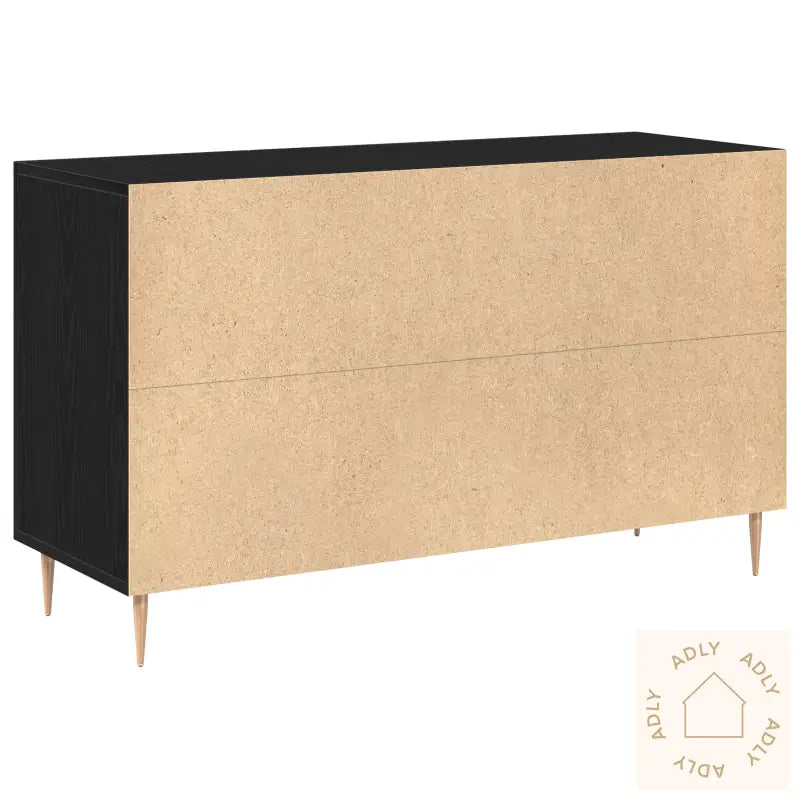 Sideboard Svart Eik 100X36X60 Cm Konstruksjonsmateriale