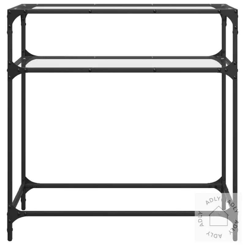 Konsollbord Med Gjennomsiktig Glassplate 80X35X81 Cm Stål