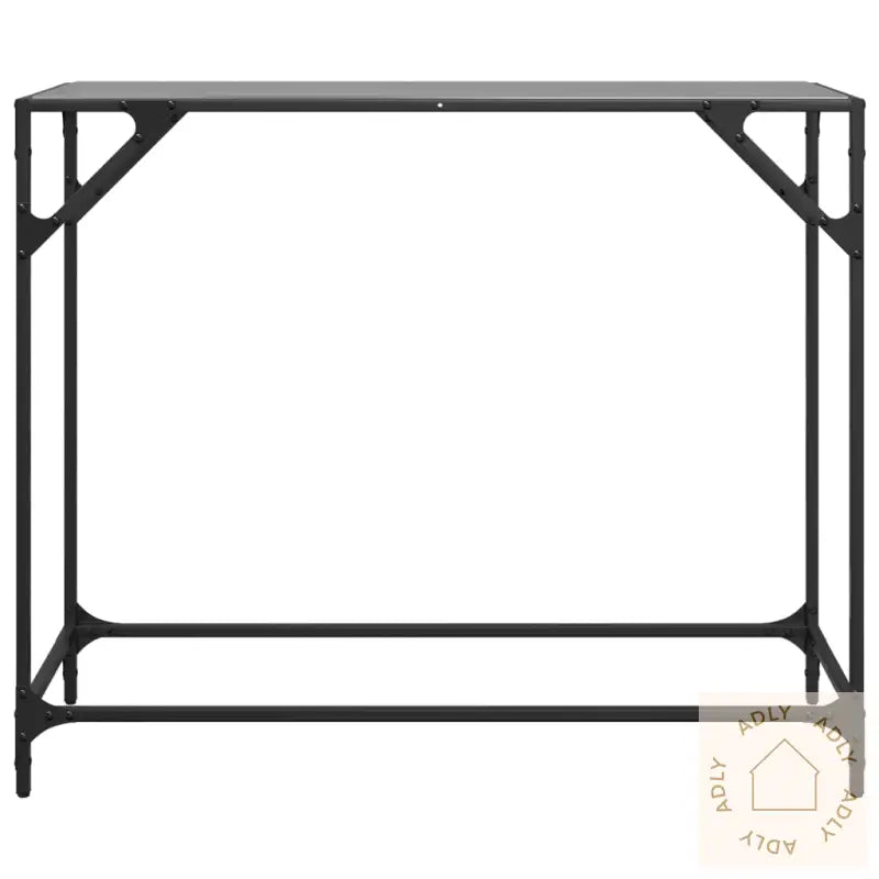 Konsollbord Med Svart Glassplate 98X35X81 Cm Stål