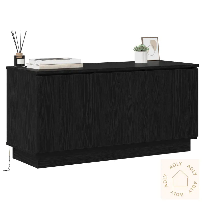 Tv-Skap Svart 100X38X49 Cm Konstruert Tre