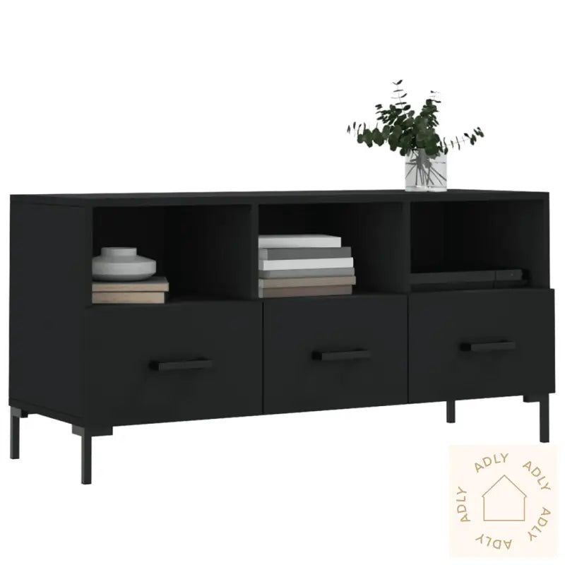 Tv-Benk Svart 102X36X50 Cm Konstruert Tre