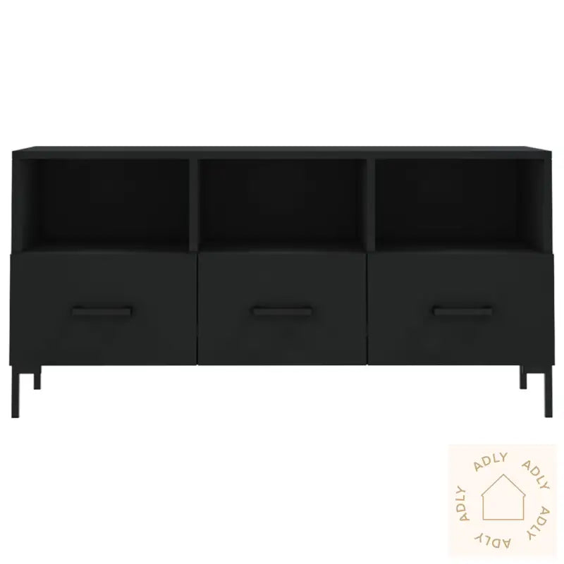 Tv-Benk Svart 102X36X50 Cm Konstruert Tre