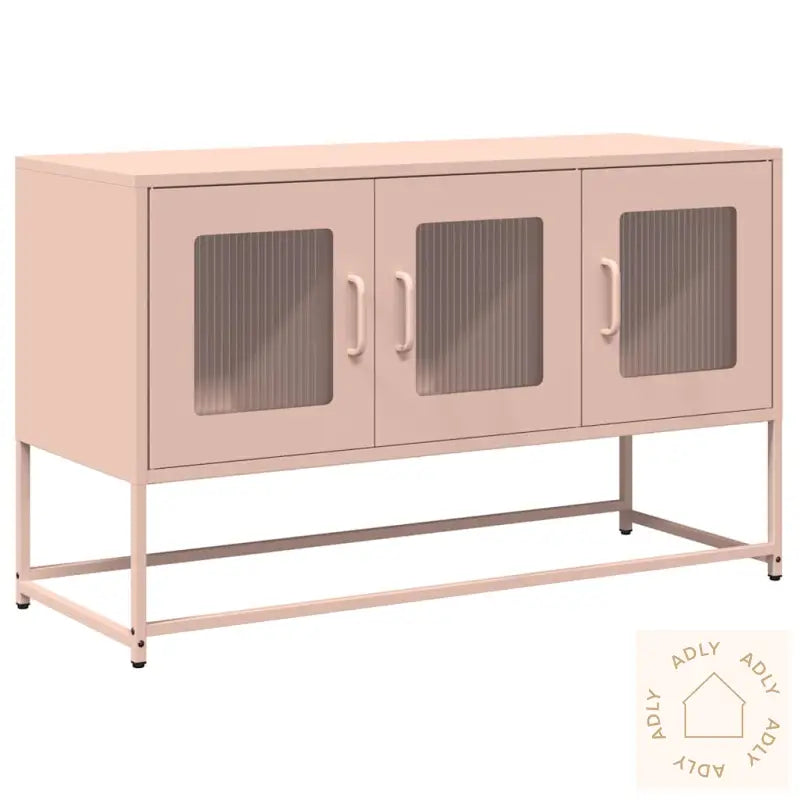 Tv-Skap Rosa 100,5X39X60,5 Cm Kaldvalset Stål