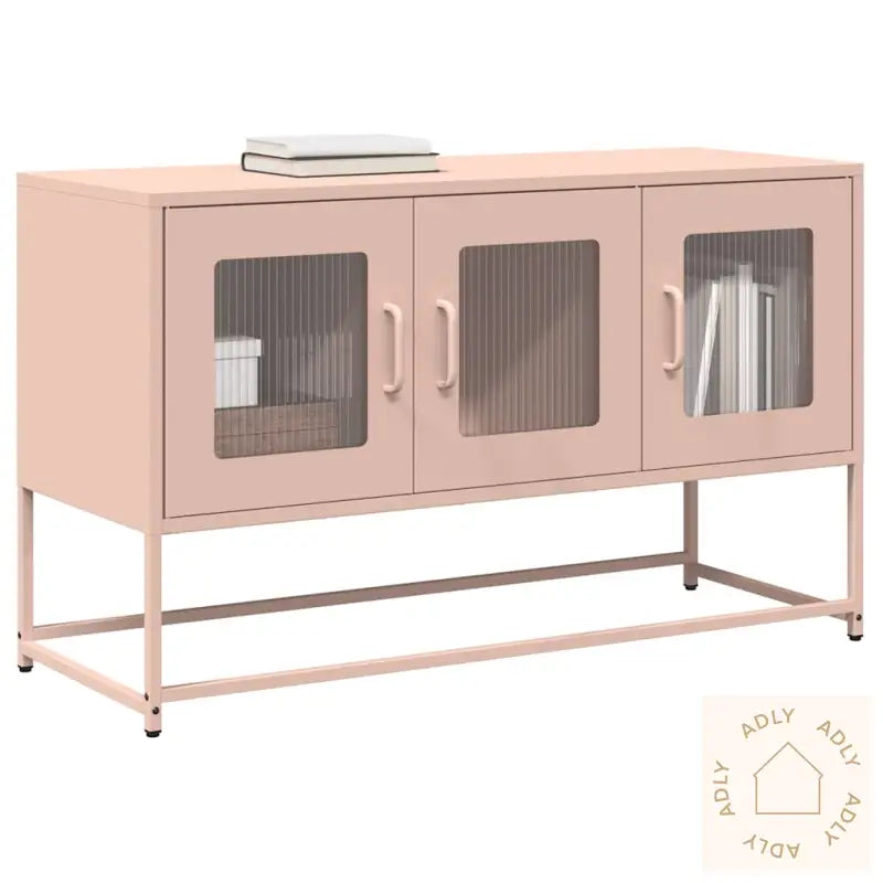 Tv-Skap Rosa 100,5X39X60,5 Cm Kaldvalset Stål