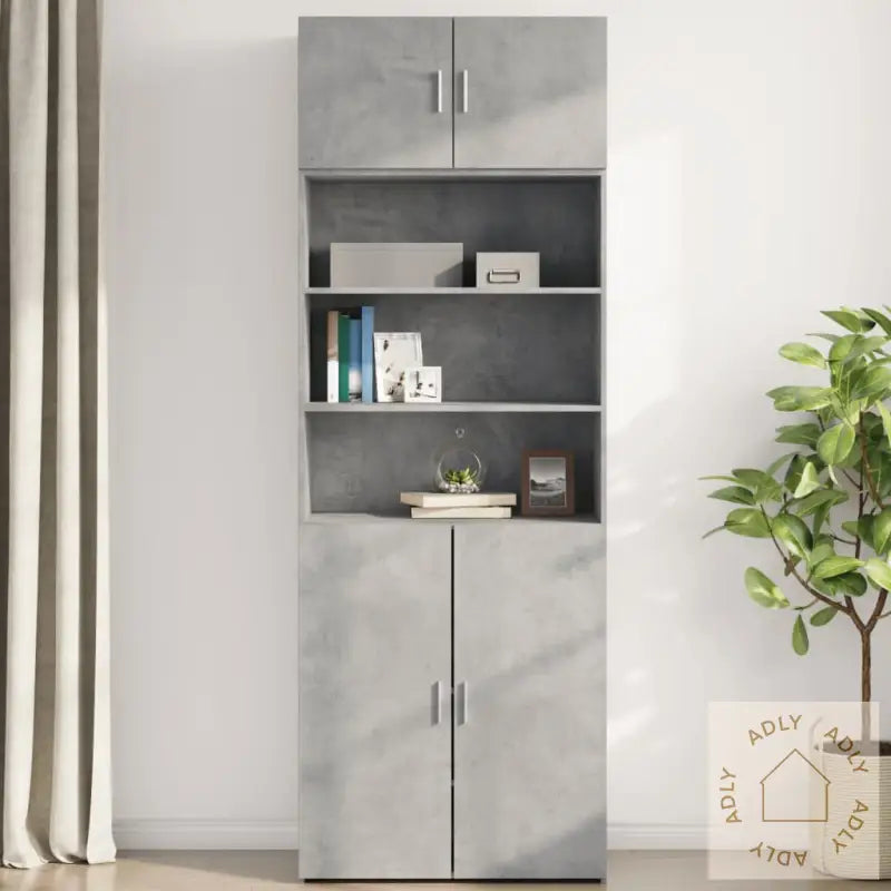 Veggskap Betonggrå 80X42,5X40 Cm Konstruert Tre