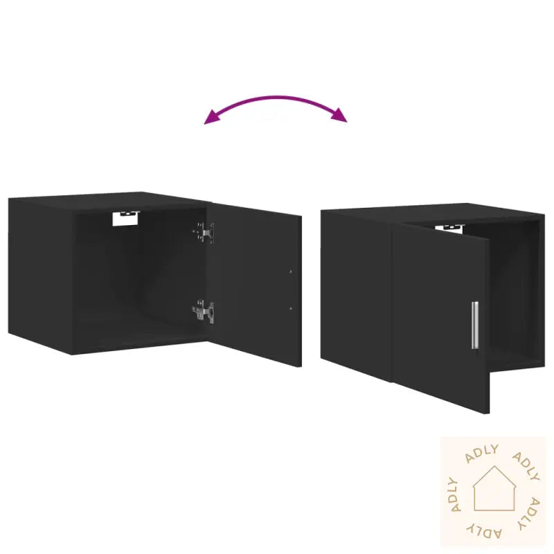 Veggskap Svart 45X42,5X40 Cm Konstruert Tre