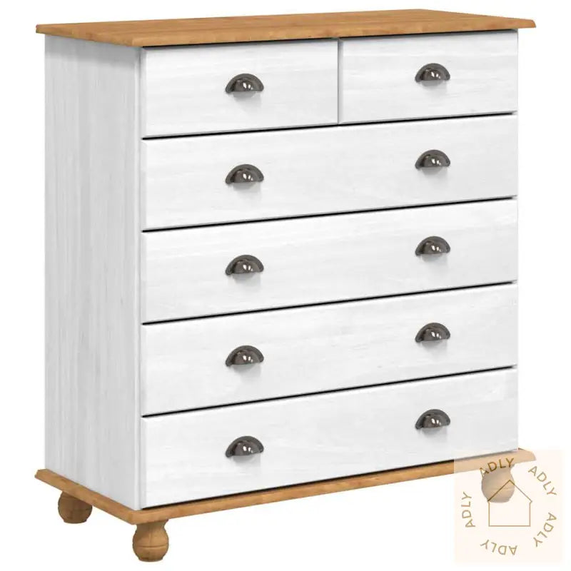 Hutch “Askim” Hvit 91X40X199.5 Cm Massivt Tre Furu