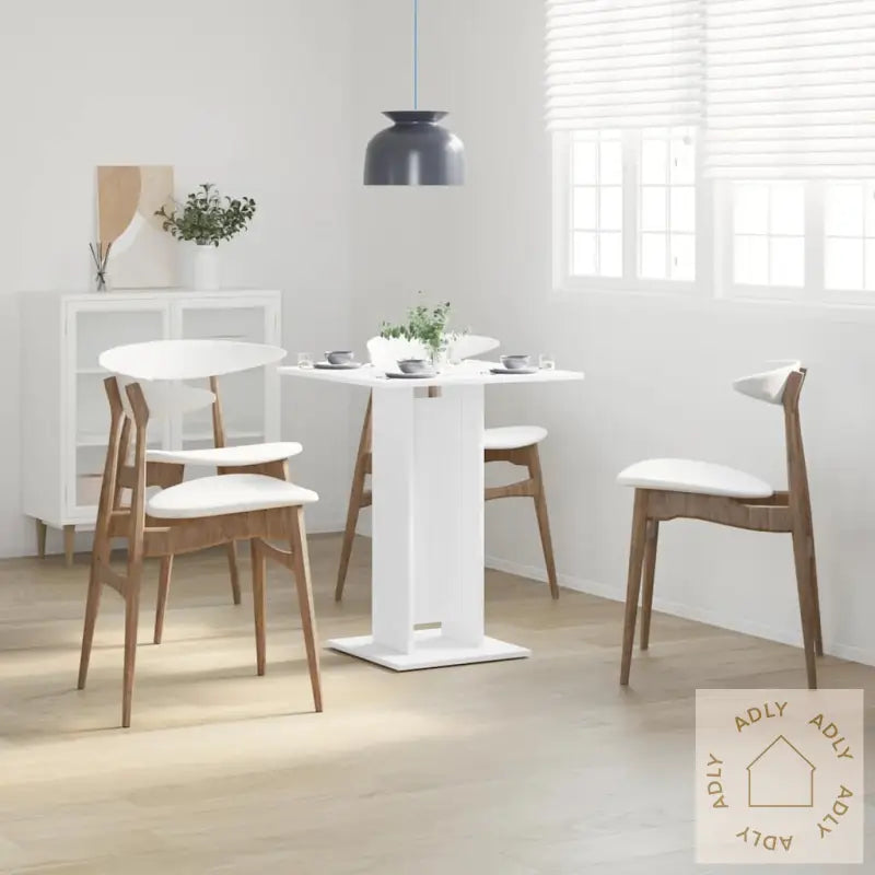 Bistrobord Hvit 60X60X75 Cm Konstruert Tre