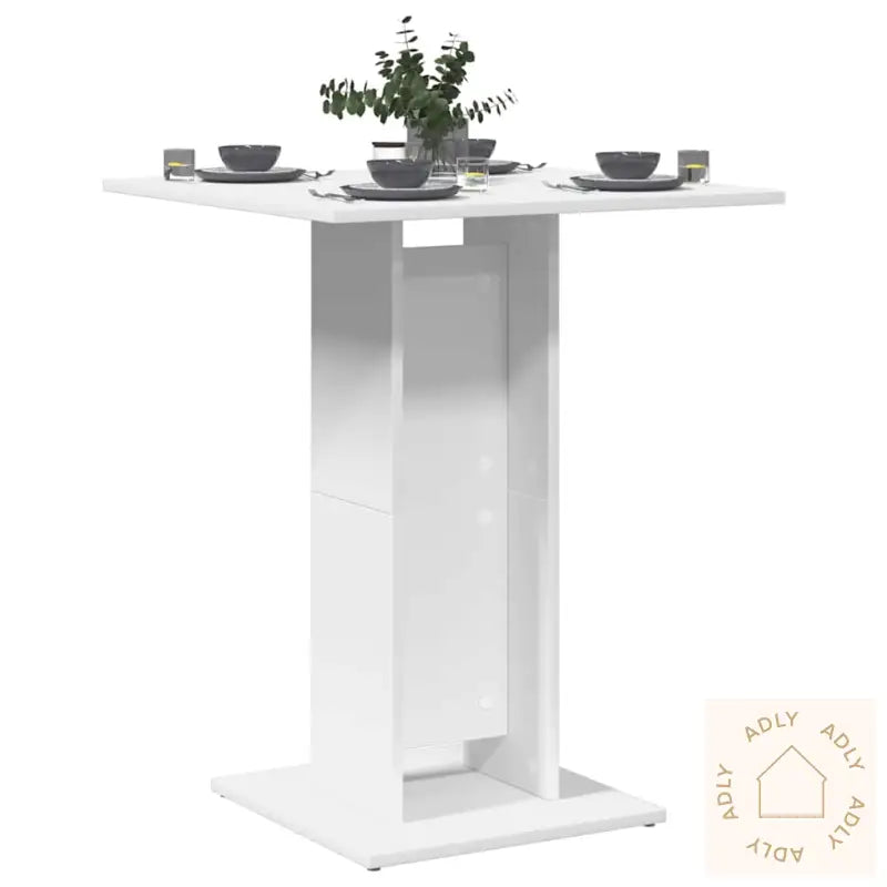 Bistrobord Hvit 60X60X75 Cm Konstruert Tre