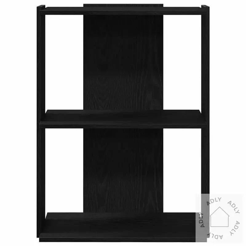 Bokhylle 3 Etasjer Svart 60X30X80 Cm Konstruert Tre