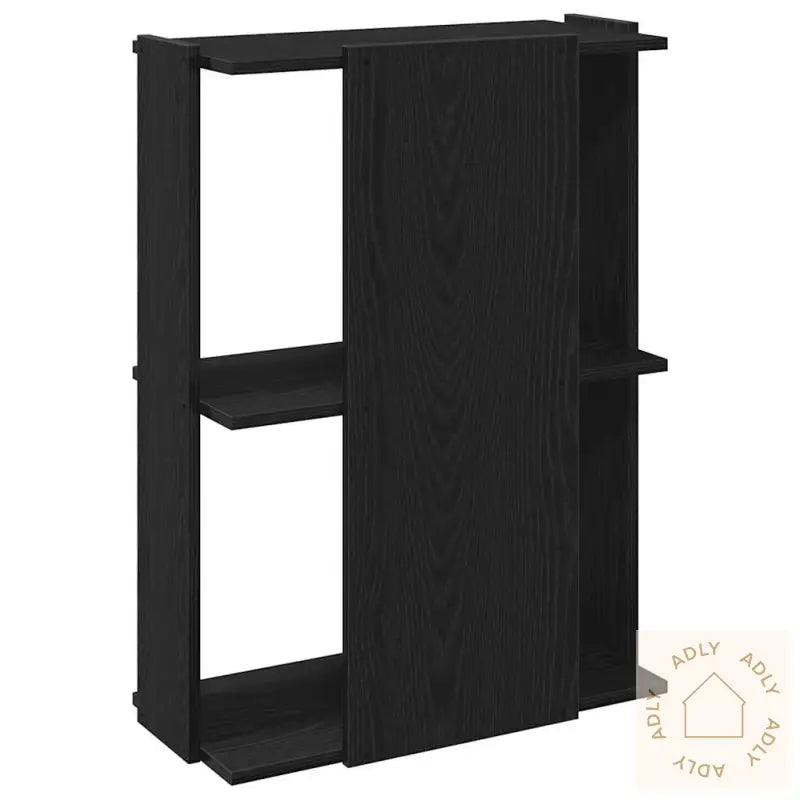 Bokhylle 3 Etasjer Svart 60X30X80 Cm Konstruert Tre