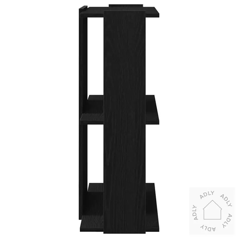 Bokhylle 3 Etasjer Svart 60X30X80 Cm Konstruert Tre