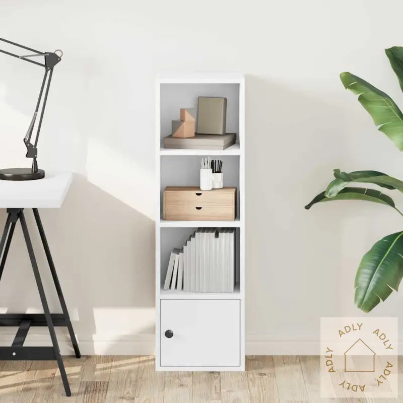 Bokhylle Hvit 31X24X102 Cm Konstruert Tre