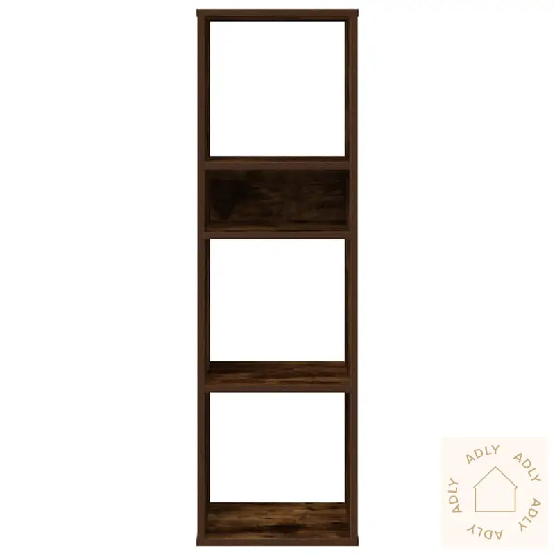 Bokhylle Røkt Eik 34X31X112 Cm Konstruert Tre