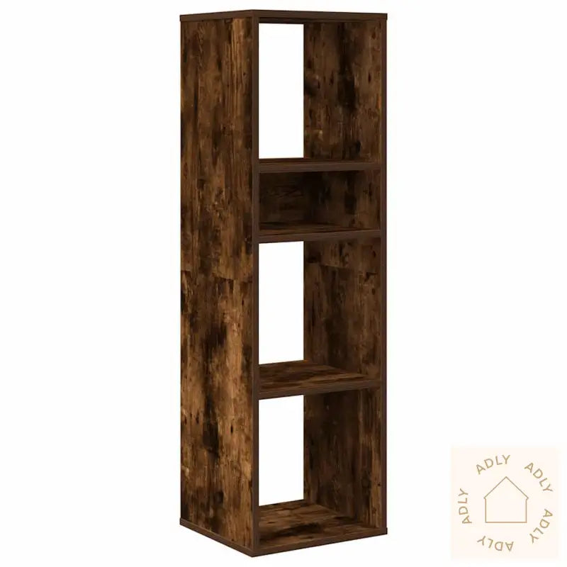 Bokhylle Røkt Eik 34X31X112 Cm Konstruert Tre