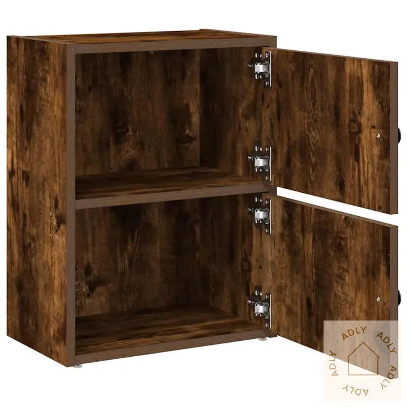 Bokhylle Røkt Eik 40X24X52 Cm Konstruert Tre