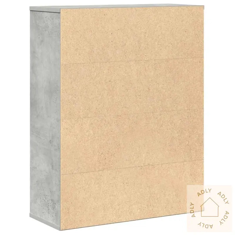 Bokhylle Betonggrå 60X24X76,5 Cm Konstruert Tre