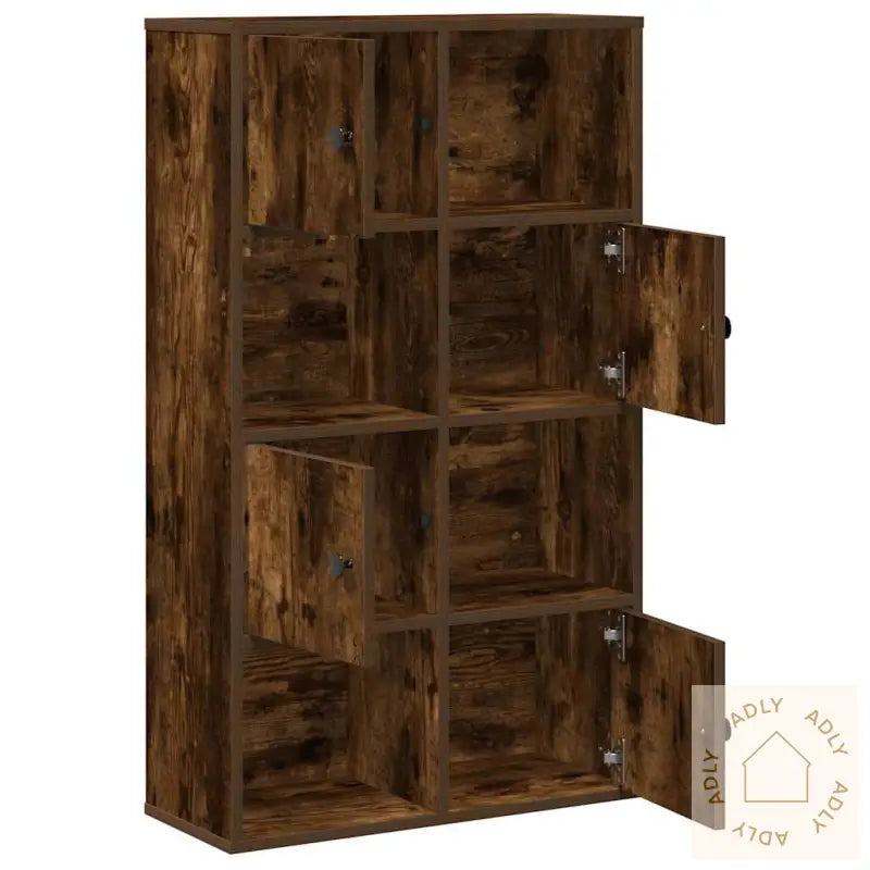 Bokhylle Røkt Eik 60X24X101,5 Cm Konstruert Tre