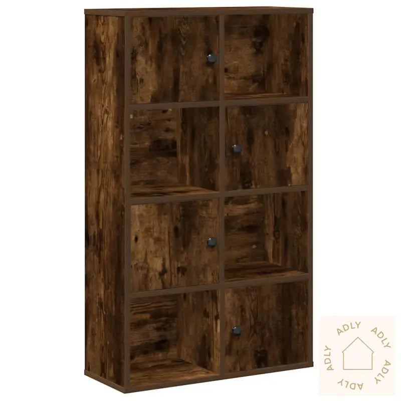 Bokhylle Røkt Eik 60X24X101,5 Cm Konstruert Tre