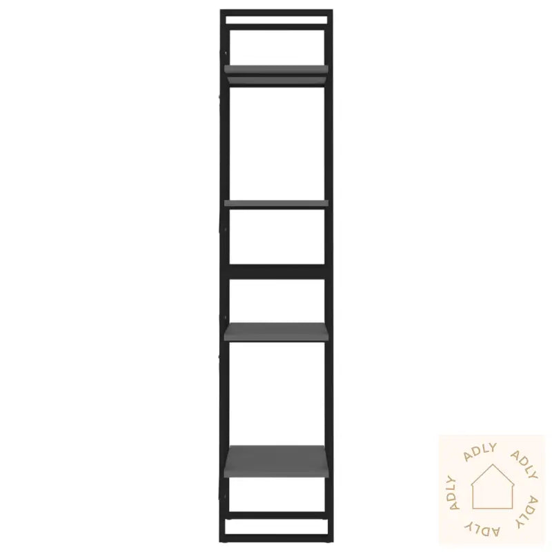 Bokhylle 4 Nivåer Grå 40X30X140 Cm Konstruert Tre