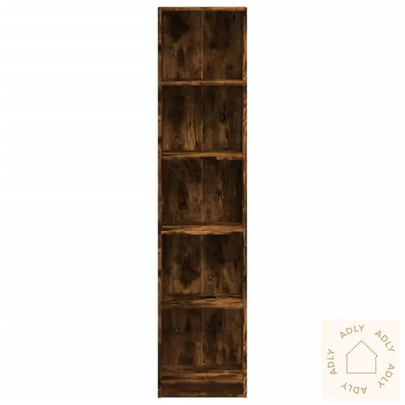Bokhylle Røkt Eik 40X24X176 Cm Konstruert Tre