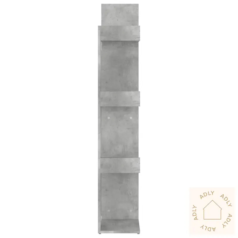 Bokhylle Betonggrå 48X25,5X140 Cm Konstruert Tre