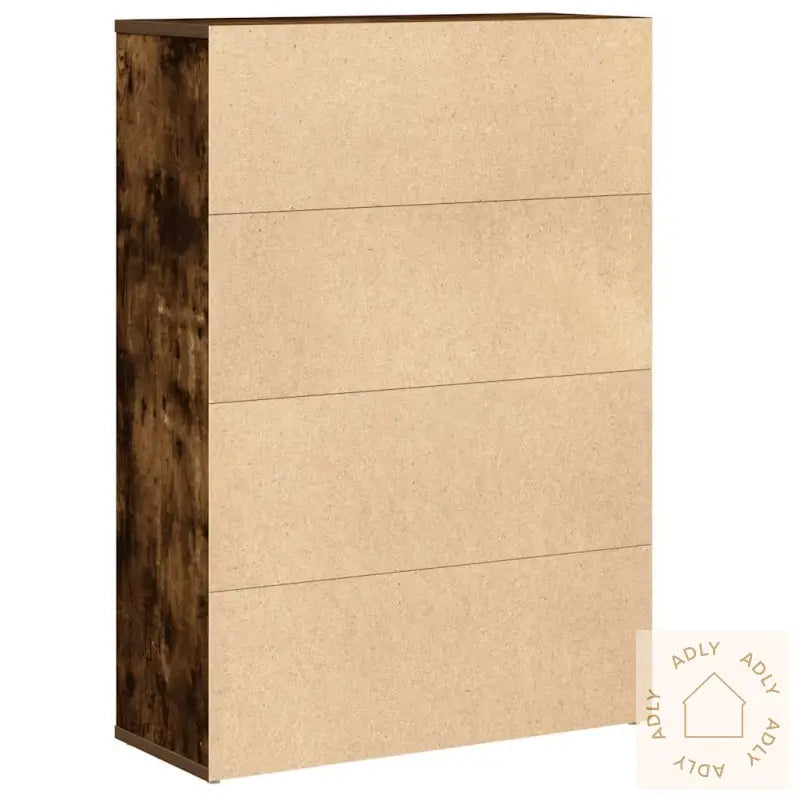 Bokhylle Røkt Eik 60X24X85 Cm Konstruert Tre