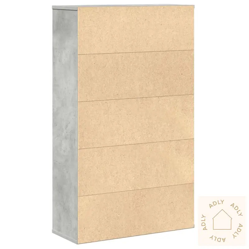 Bokhylle Betonggrå 60X24X101,5 Cm Konstruert Tre