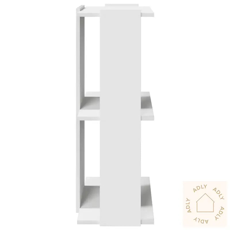 Bokhylle 3 Etasjer Hvit 60X30X80 Cm Konstruert Tre